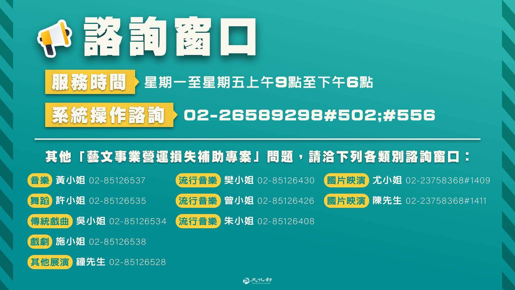 2021年5月17日 中華民國文化部 藝文相關補助正式開跑的第6張圖片